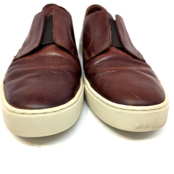 Frye Mens Brown Leather Slip In Unique Center Streach Loafers Size US 11 M main image 14